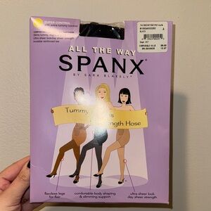 SPANX All The Way Tummy Shaping Strength Hose - Black